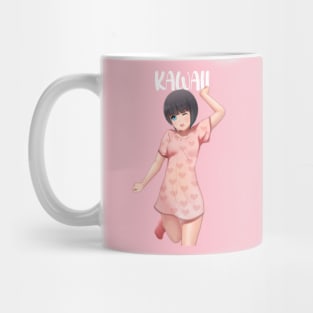 kawaii sleepover anime girl Mug